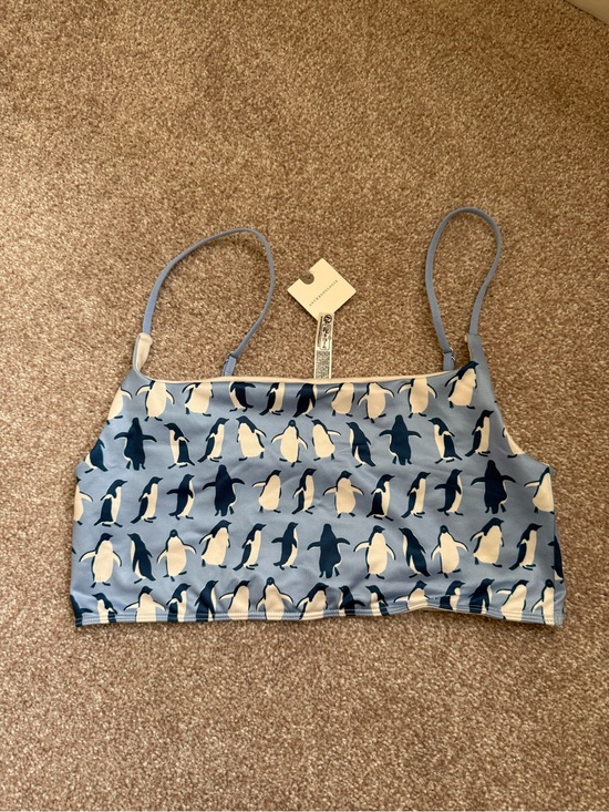 Anthropologie Other - Anthropologie Light Blue Penguin Print Bralette